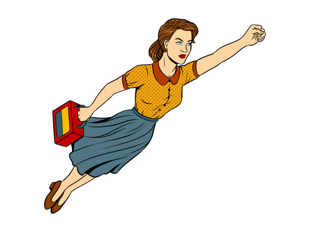 母亲超级英雄波普艺术图片下载