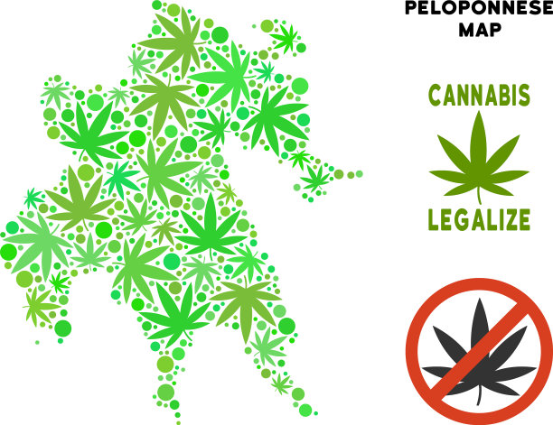 免版税大麻叶组合图片下载
