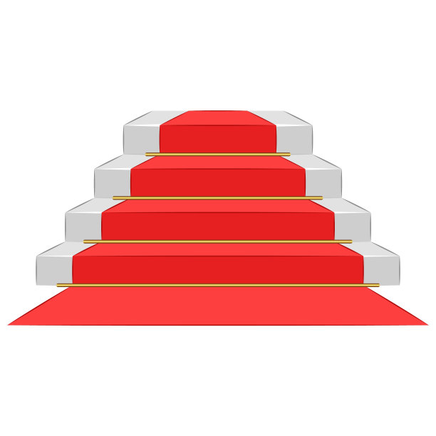 典礼领奖台与红地毯基座楼梯图片下载