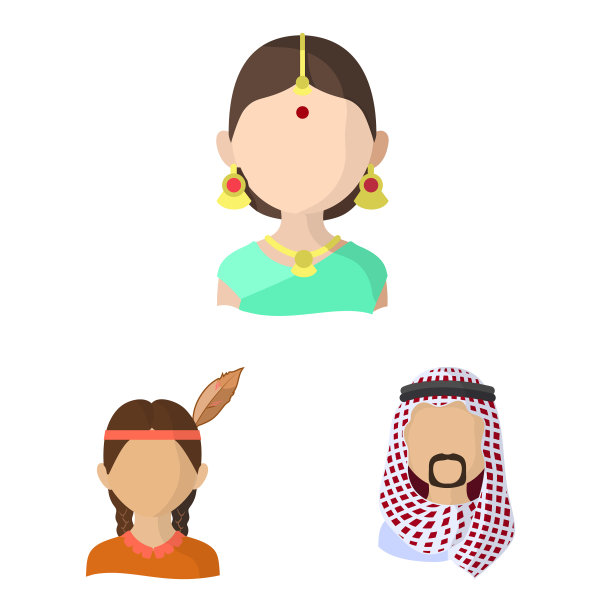 国家和种族图标设置图片下载