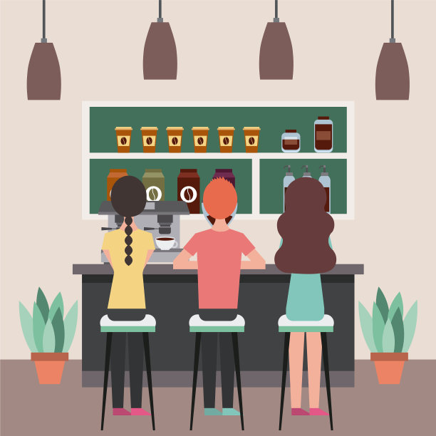 人咖啡馆图片下载