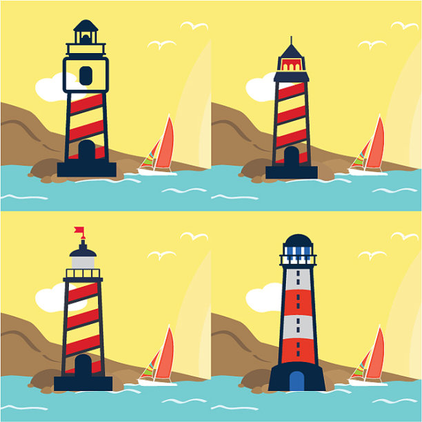 集灯塔标志图片下载