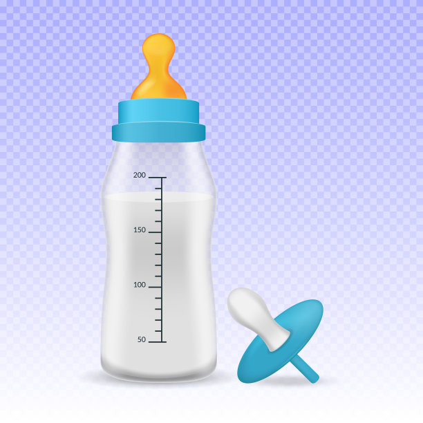 逼真详细的3d婴儿护理配件集图片下载