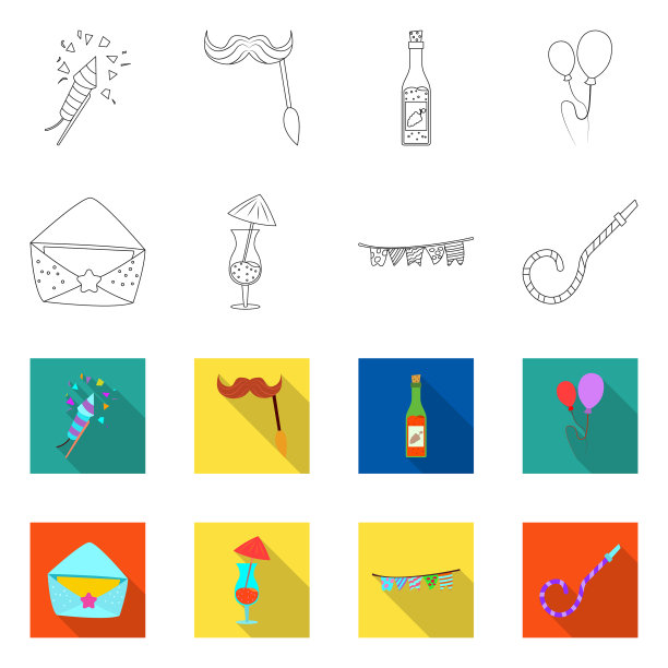 设计派对和生日图标图片下载