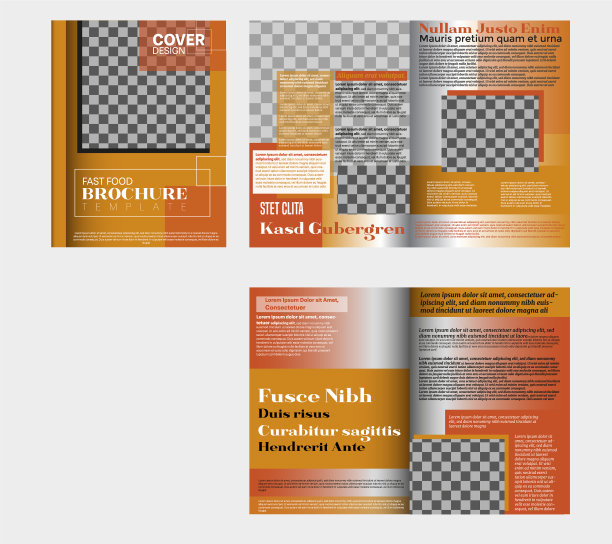 快餐宣传册模板设计图片下载