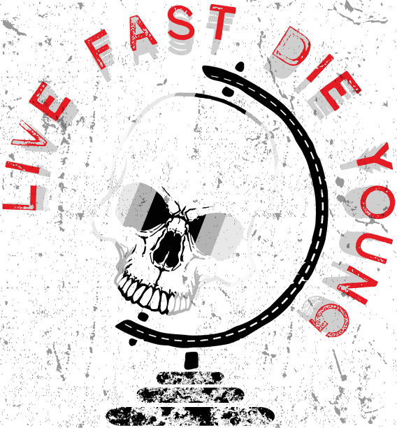 头骨平面海报图片下载