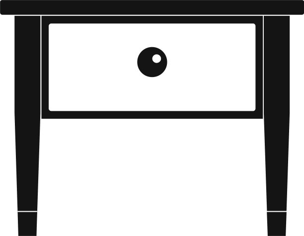 床头桌图标简约风格图片下载