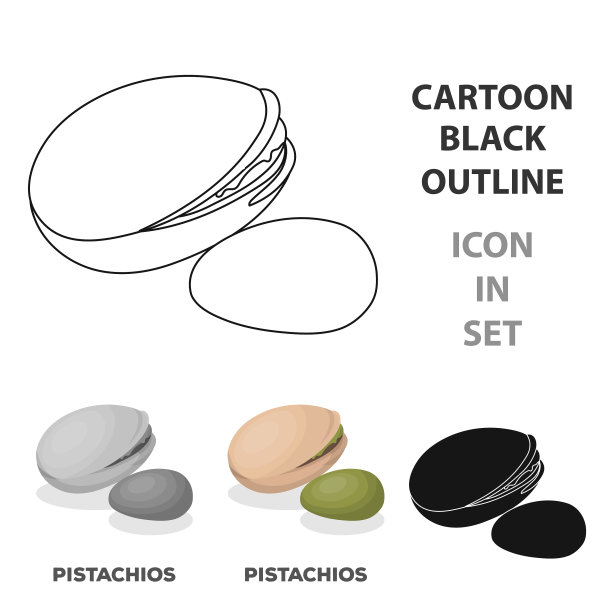 绿色的开心果在壳中不同种类图片下载