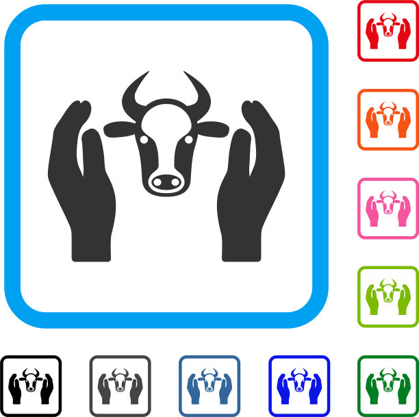 牛头护手框图标图片下载