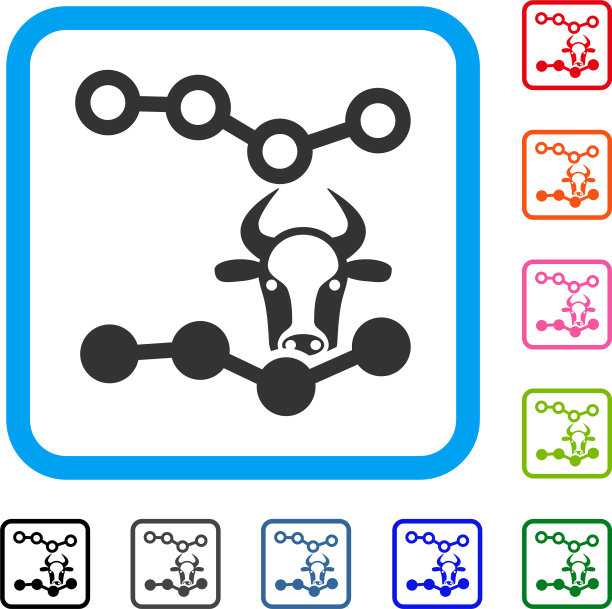 牛趋势框架图标图片下载