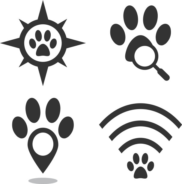 宠物定位器标志模板图片下载