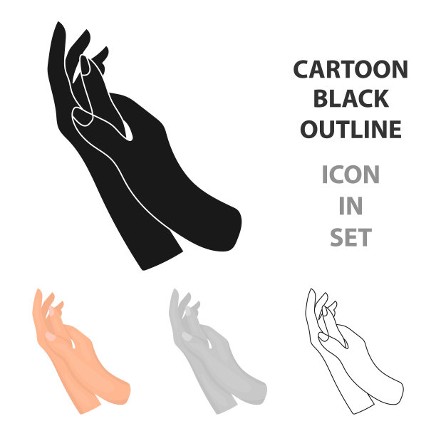 双手保湿图标卡通风格孤立图片下载