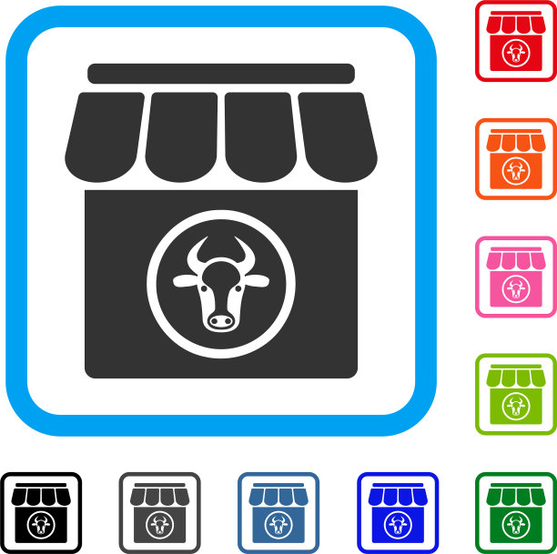 家畜农场框架图标图片下载