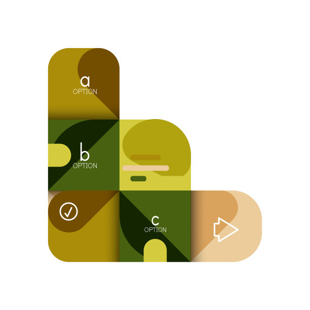 信息图选项和逐步在圆角图片下载