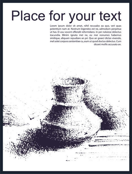 黑白两色的陶瓷陶器图片下载