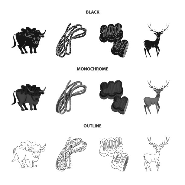 孤立的对象传统和旅游图标设置图片下载