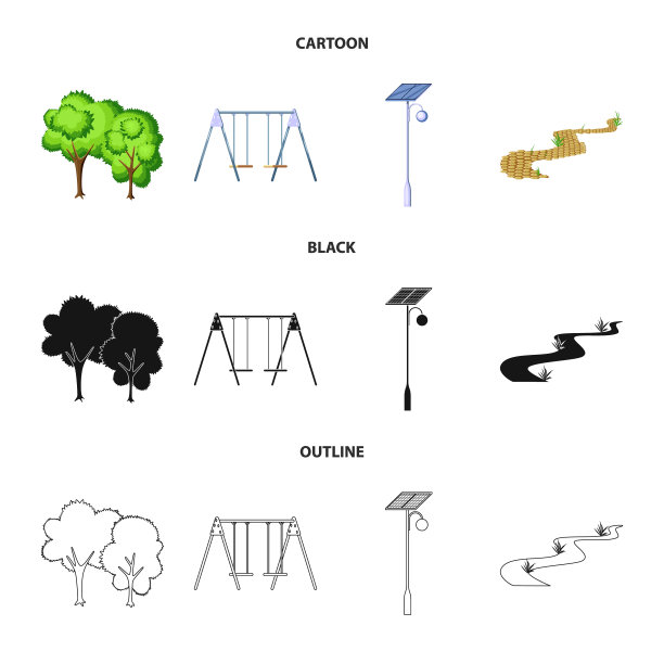 设计城市和街道标志集图片下载