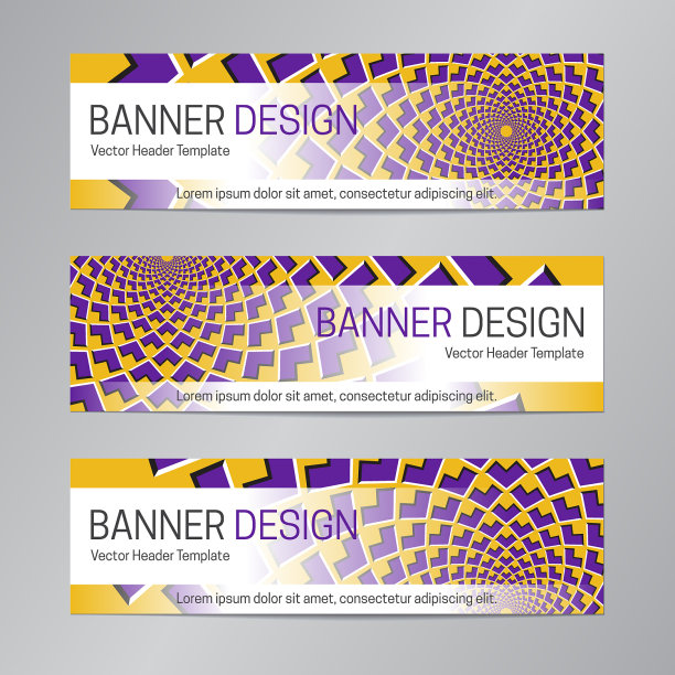 紫色黄色网页标题摘要横幅图片下载