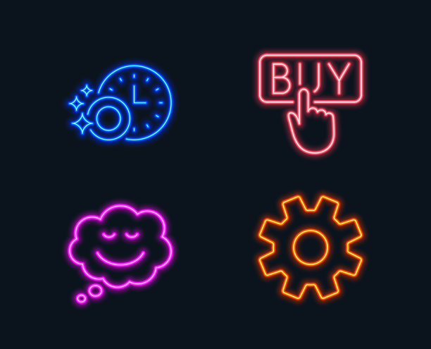 购买洗碗机定时器和语音气泡图标图片下载