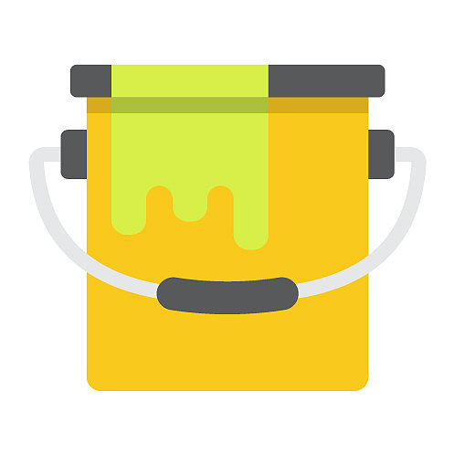 桶漆平图标建造和修理图片下载