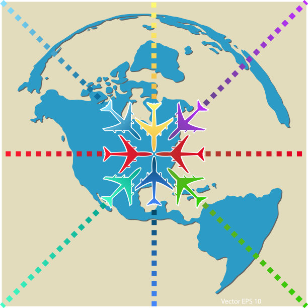 飞机的概念，飞机航运图片下载