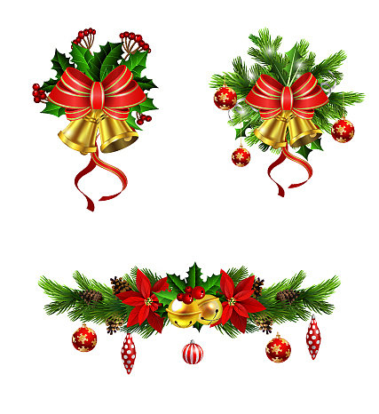 圣诞用蝴蝶结装饰图片下载