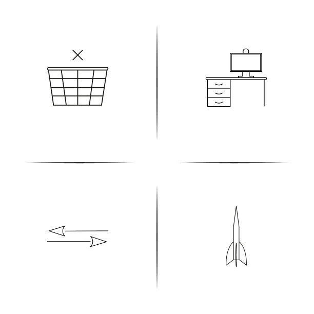 业务简单线性图标设置简单轮廓图片下载