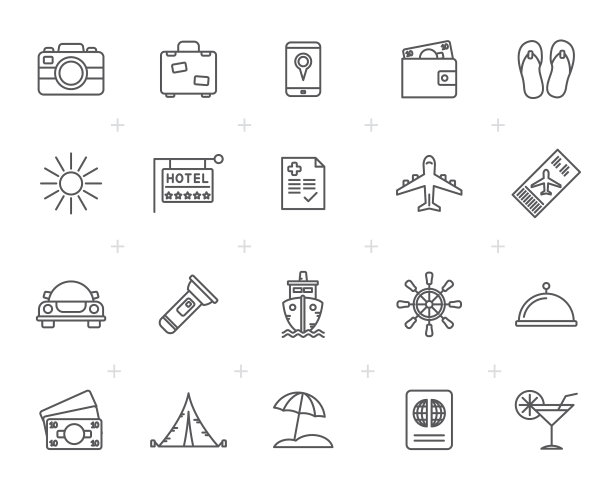 线路旅游旅游和旅行图标图片下载