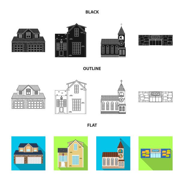 建筑和正面标志图片下载
