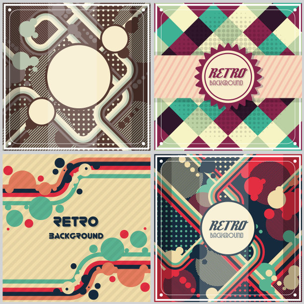 老式复古风格的背景设计模板图片下载