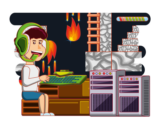 男孩在玩电子游戏机图片下载