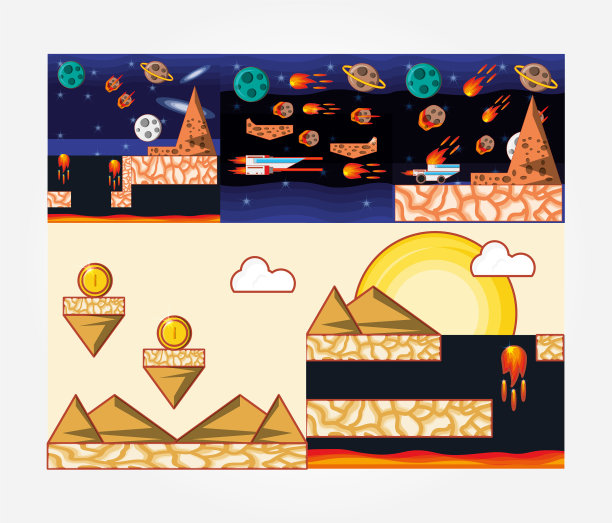 视频游戏场景设置图标图片下载