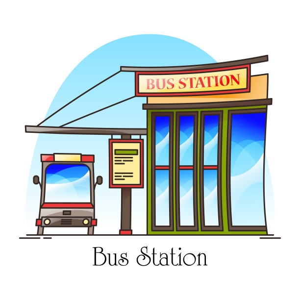公共汽车站或城际旅行的建筑仓库图片下载