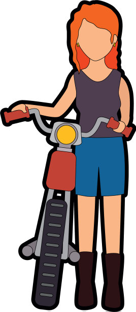 性感的摩托车手的化身图片下载