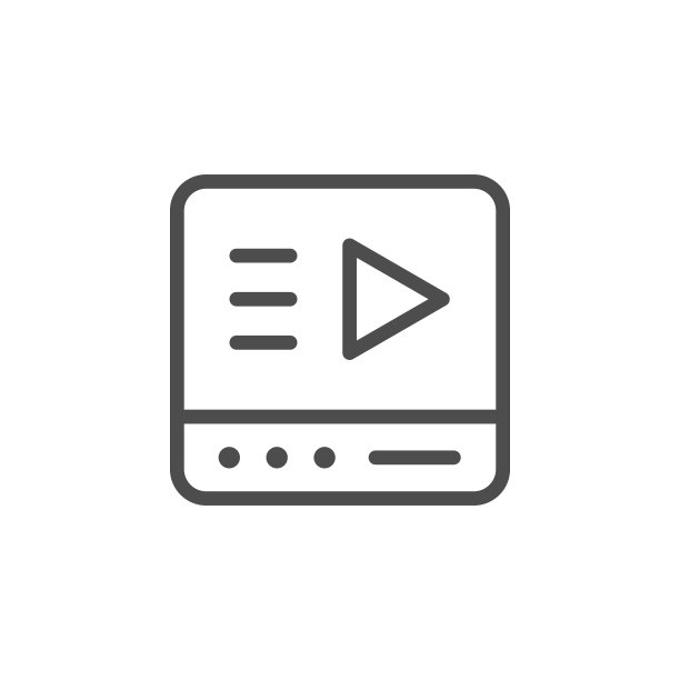 视频播放器线性图标图片下载