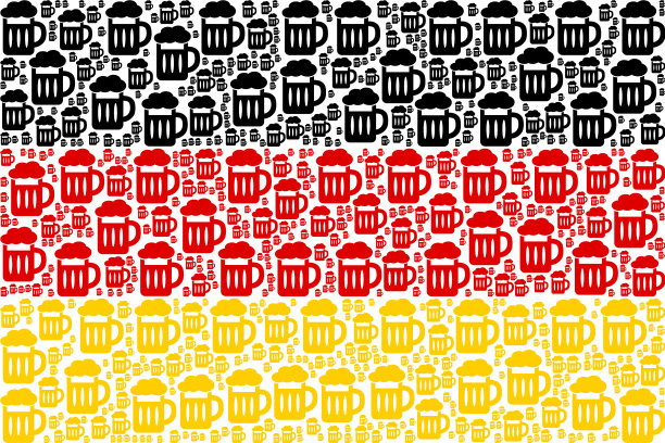 德国国旗马赛克啤酒杯图标图片下载