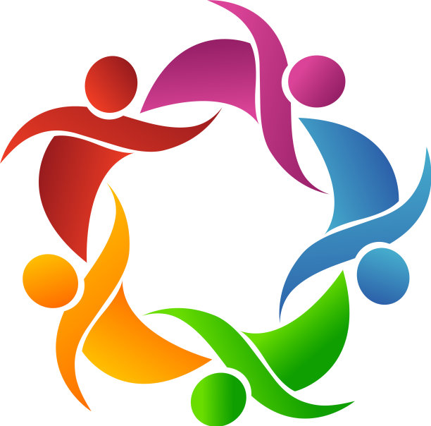 团队合作的朋友组标志图片下载