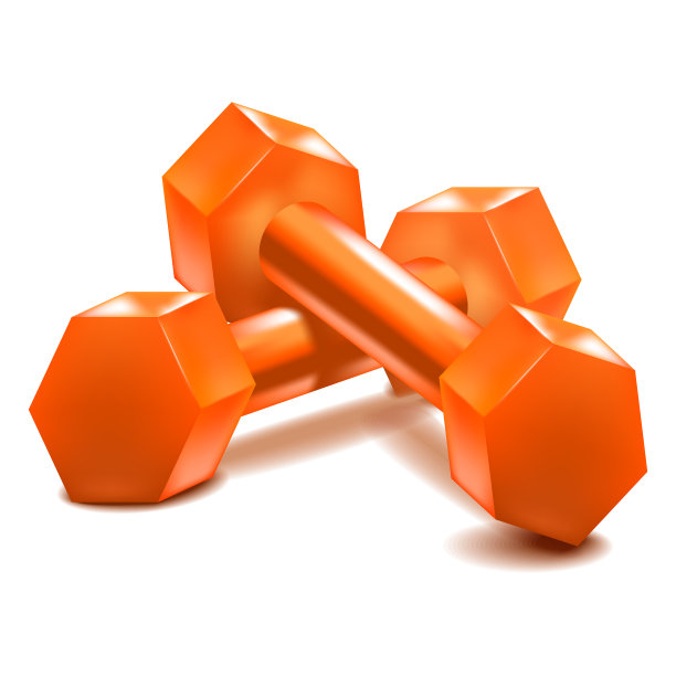 逼真的详细3d哑铃集图片下载