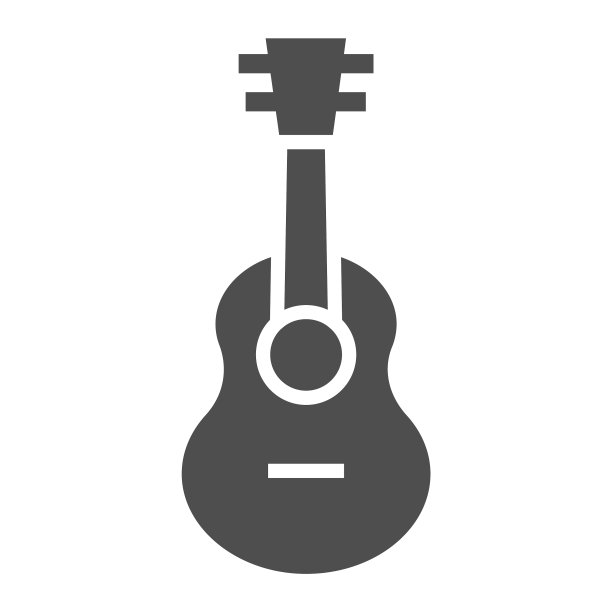 尤克里里象形文字音乐和弦吉他标志图片下载