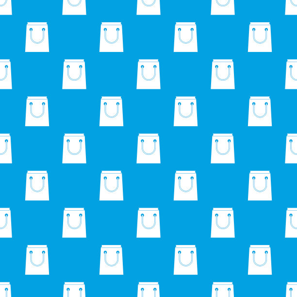 纸袋图案无缝蓝色图片下载