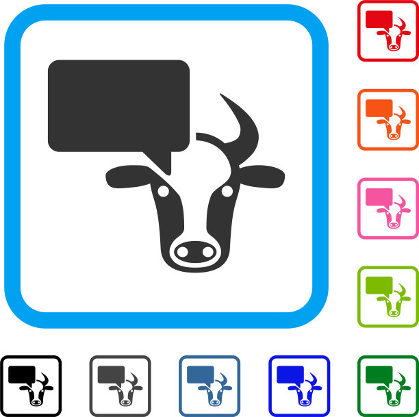 奶牛意见框图标图片下载