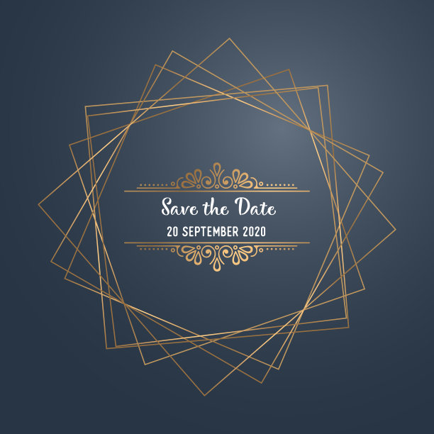 豪华婚礼的邀请图片下载