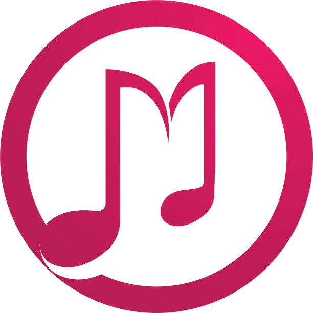 音乐符号logo和图标模板图片下载