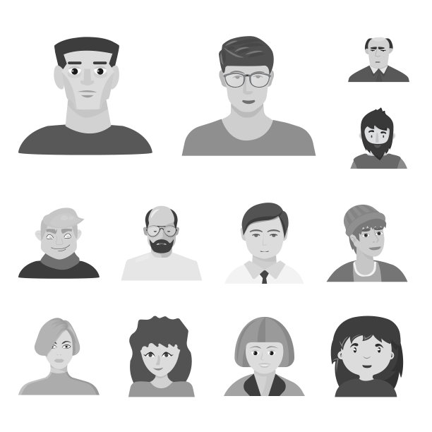 设计头像和创意标志集图片下载