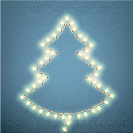 假日贺卡模板与花环效果eps 10图片下载