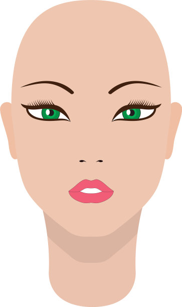 一个漂亮的假女孩的头图片下载