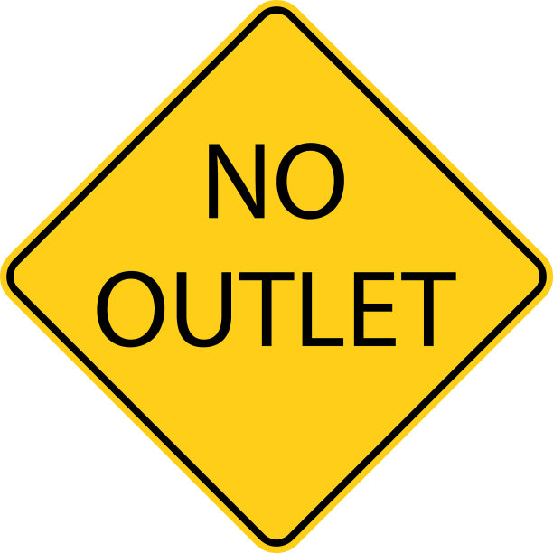 美国交通路标这条路没有别的路图片下载