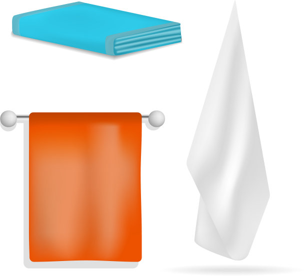 毛巾挂温泉浴模型设置逼真的风格图片下载