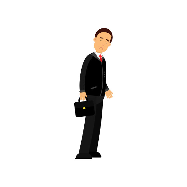 失意的商人性格站在一起图片下载