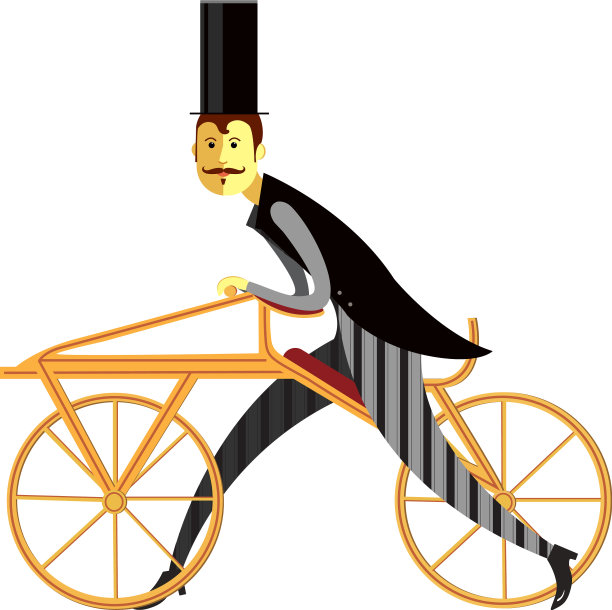 骑着德莱西尼或复古摩托的绅士图片下载